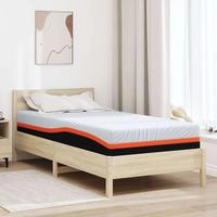 vidaXL Matratze Wei&szlig; und Grau 90 x 200 cm Jacquard-Stoff