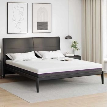 vidaXL Matratze Wei&szlig; und Grau 180 x 200 cm der Schaum (4106332)