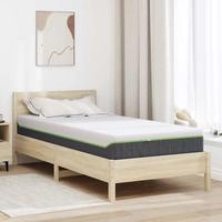 vidaXL Matratze Wei&szlig; und Grau 90 x 190 cm Jacquard-Stoff