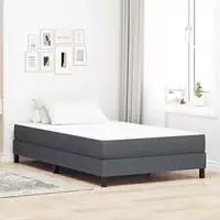 vidaXL Bettmatratze mit Matratze Grau 120 x 200 cm Stoff