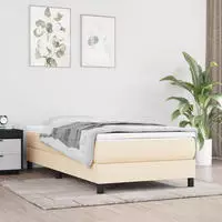 vidaXL Taschenfederkernmatratze Mittel Creme 90x190x20 cm Stoff
