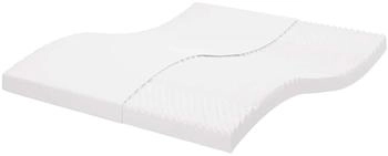vidaXL Schaumstoffmatratze Weiß 160x220 cm 7-Zonen Härtegrad 20 ILD (4016659)