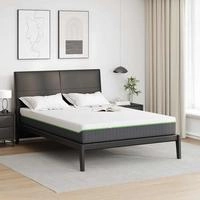 vidaXL Matratze Wei&szlig; und Grau 140 x 200 cm Jacquard-Stoff