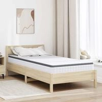 vidaXL Matratze Mittelweich 90 x 190 cm Wei&szlig; und Grau