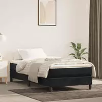 Taschenfederkernmatratze Schwarz 90x190x20 Cm Samt - Vidaxl