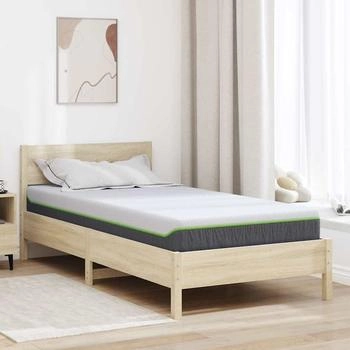 vidaXL Matratze Wei&szlig; und Grau 90 x 190 cm Taschenfeder (4106370)