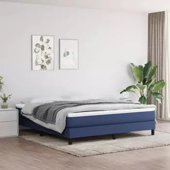 vidaXL Taschenfederkernmatratze Blau 160x200x20 cm Stoff (347820)