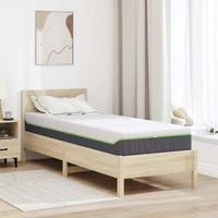 vidaXL Matratze Wei&szlig; und Grau 80 x 200 cm Jacquard-Stoff