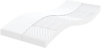 vidaXL Schaumstoffmatratze Wei&szlig; 90x200 cm 7-Zonen H&auml;rtegrad 20 ILD (356352)