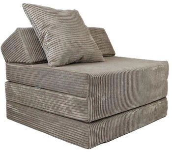 FORTISLINE Klappmatratze mit Kopfteil 200x70x10cm Cord braun