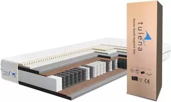 Tulena NOX Taschenfederkernmatratze 100x200cm Memoryschaum & Latex H4+H5 25cm (POC 12 100)