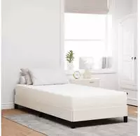 vidaXL Bettmatratze mit Matratze Creme 80 x 200 cm Stoff