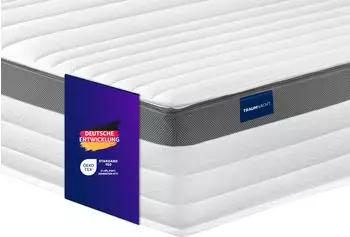 Traumnacht Komfort 7-Zonen Memoryschaum-Matratze mit Visco-Schaum Auflage H3 90x200cm