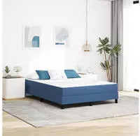 vidaXL Bettmatratze mit Matratze Blau 160 x 200 cm Stoff