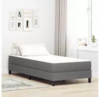 vidaXL Bettmatratze mit Matratze Hellgrau 80 x 200 cm Stoff