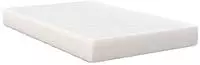 vidaXL Bettmatratze mit Matratze Creme 120 x 190 cm Stoff