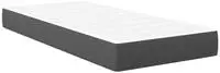 vidaXL Bettmatratze mit Matratze Grau 90 x 200 cm Stoff