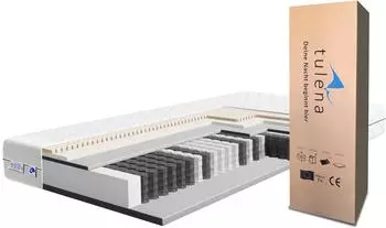 Tulena NOX Taschenfederkernmatratze 180x200cm Memoryschaum & Latex H1+H2 22cm (POC 03 180)