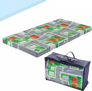 Arensberger Kinderreisebett-Matratze Stadtdesign 60x120cm 6cm Gelschaum, faltbar