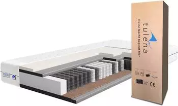 Tulena NOX Taschenfederkernmatratze 120x200cm Memoryschaum H3+H4 (POC 08 120)