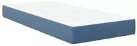vidaXL Bettmatratze mit Matratze Blau 90 x 200 cm Stoff