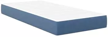 vidaXL Taschenfederkernmatratze Blau Mittelhart 90x200x20cm Stoff (42008269)