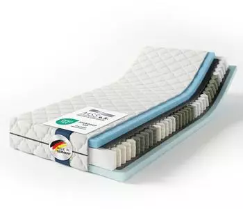 MSS e.K. MedicSpring 2-in-1 Taschenfederkernmatratze Kaltschaum 200cm (C03-300420-TFK-WENDEMATRATZE)