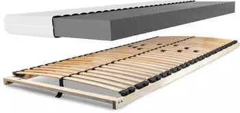 Betten-ABC KSP-500 Kaltschaummatratze 7-Zonen H2 + Lattenrost 120x200cm (KSP-500)