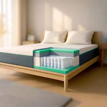 The White Stone Chronos ICE Matratze 90x190cm, Memory Foam & Taschenfedern, H3+H5 (CHRONOSICEH25-90X190X25)