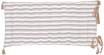 Atmosphera Groove Bodenkissen gestreift beige Leinen, 120x60cm