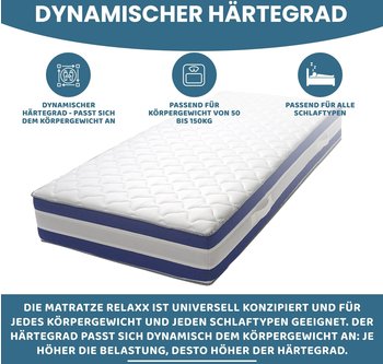 Arensberger Relaxx 90x200cm – Optimale Anpassung für erholsamen Schlaf