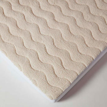 Homescapes Fleece-Matratzentopper 120x190 cm wei&szlig;