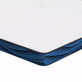 vidaXL Matratzenauflage Jacquard-Stoff Wei&szlig; 100x200cm (4106257)