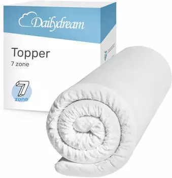Dailydream Matratzentopper 7-Zonen Model L/XL Komfortschaum 160x200cm 7cm (MWH-3193)