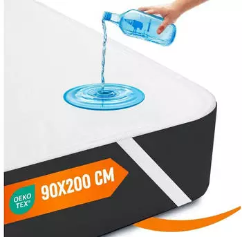 Komfortec Mikrofaser Matratzenauflage Wasserdicht Atmungsaktiv 90x200cm 2er-Set (kmf-mbezug-wd-2x90x200)