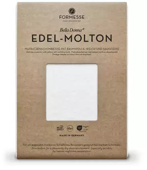 Formesse Bella Donna Edel-Molton Matratzenschonbezug Wei&szlig;, 90x190-100x220cm