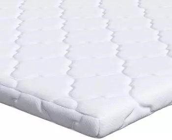 vidaXL Kokosnuss Topper Wei&szlig; 160x200cm Jacquard-Stoff (4106398)