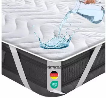 Komfortec Matratzenschoner Wasserdicht Atmungsaktiv 140x200cm (kmf-mbezug-gesteppt-140x200)