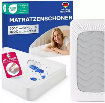 Blumtal Matratzenschoner 140x200cm wasserdicht, knisterfrei, Oeko-TEX
