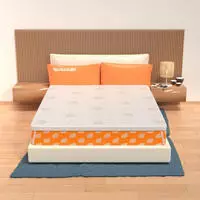 MiaSuite Topper aus Memory Foam 90x190 - 5 cm hoch, abziehbar, Gewebe Aloe Vera