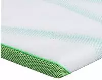 vidaXL Matratzenauflage Wei&szlig; und Gr&uuml;n 160 x 200 cm Jacquard Stoff