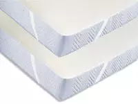 ZOLLNER 2er Set Matratzenschoner - Topper mit praktischen Eckgummis - f&uuml;r...