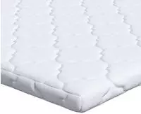 vidaXL Kokosnuss Topper Wei&szlig; 140 x 200 cm Jacquard-Stoff