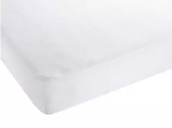 ZOLLNER Matratzenschoner 100x200cm, 75% Baumwolle 25% Polyester, wasserdicht, Wei&szlig;