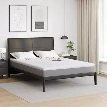 vidaXL Matratzenauflage 140x200cm, wei&szlig;, Jacquard (4106205)