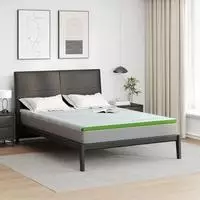 vidaXL Matratzenauflage Wei&szlig; und Gr&uuml;n 160 x 200 cm Jacquard Stoff
