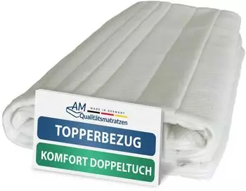 AM Qualit&auml;tsmatratzen Toledo Topperbezug Doppeltuch 150x220cm 4-6cm Kernh&ouml;he (Toledo)