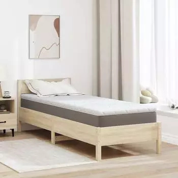 vidaXL Kokosnuss-Topper wei&szlig; 80x200cm Jacquard-Stoff (4106391)