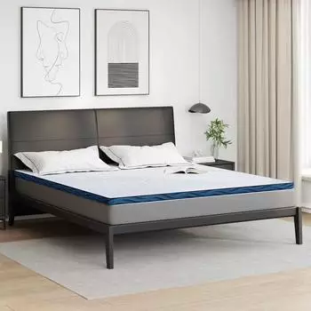 vidaXL Matratzenauflage Wei&szlig; 200x200cm Jacquard (4106263)