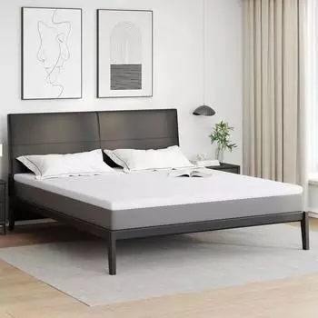 vidaXL Matratzentopper Memory-Schaum 180x200cm weiß, Jacquard (4106229)